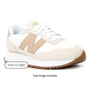 New Balance 237 Beige and Peach Sneakers